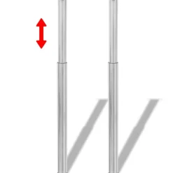 2 x Teleskopfuß Stützfuß Tischbein Edelstahl 710mm-1100mm