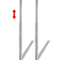 2 x Teleskopfuß Tischfuß Stützfuß Tischbein Chrom 710 mm-1100 mm
