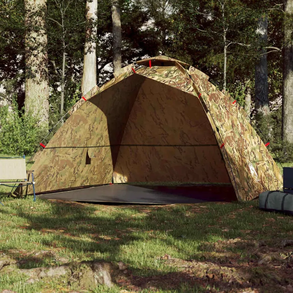 vidaXL Angelzelt 4 Personen Tarnmuster Quick Release
