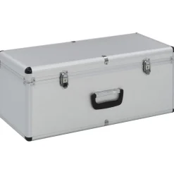 vidaXL Aufbewahrungskoffer 2 Stk. Silbern Aluminium