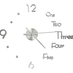 vidaXL 3D-Wanduhr Modernes Design Silbern 100 cm XXL