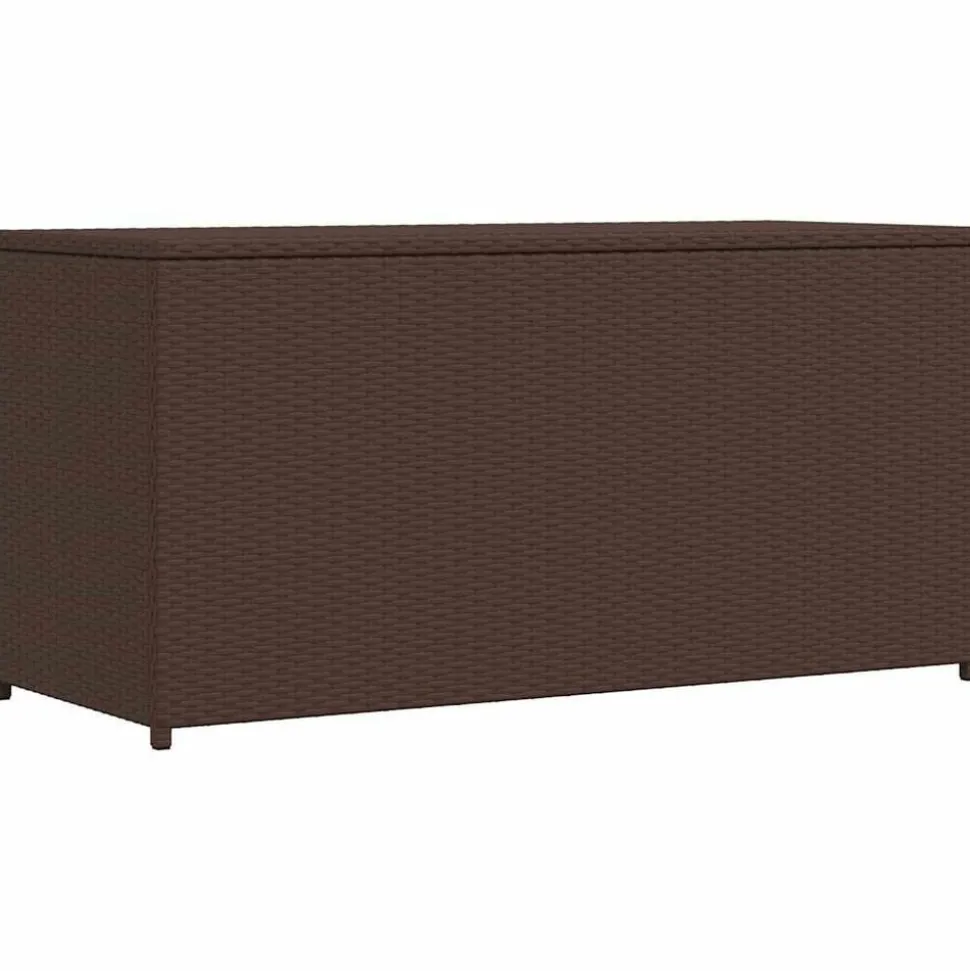 vidaXL Garten-Auflagenbox Braun 120x50x60 cm Poly Rattan