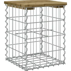 vidaXL Gartenbank aus Gabionen 33x31x42 cm Kiefernholz Imprägniert