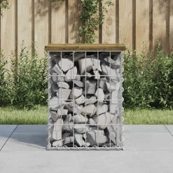 vidaXL Gartenbank aus Gabionen 33x31x42 cm Kiefernholz Imprägniert