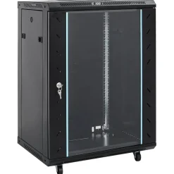 vidaXL 15HE Netzwerkschrank mit Schwenkfüßen 19" IP20 60x45x86 cm