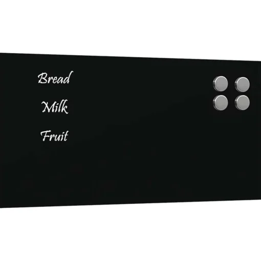 vidaXL Magnettafel Wandmontage 40x20 cm Hartglas Schwarz Outlet