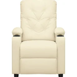 vidaXL Massagesessel Creme Kunstleder