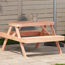 vidaXL Picknicktisch 105x134x75 cm Massivholz Douglasie