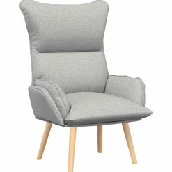 vidaXL Sessel Wolkengrau 69 x 74 x 93 cm Stoff und Sperrholz