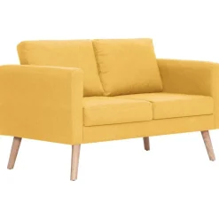 vidaXL 2-Sitzer-Sofa Stoff Gelb
