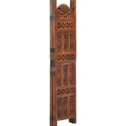 vidaXL 4-tlg. Raumteiler Handgeschnitzt Braun 160×165 cm Mangoholz