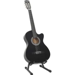 vidaXL 12-tlg Westerngitarre Set mit 6 Saiten 38" Schwarz Sale