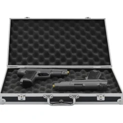 vidaXL Waffenkoffer Aluminium ABS Schwarz Outlet